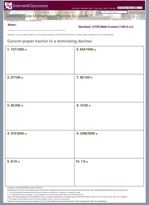 Description/Download - Worksheet #21024. CCSS.Math.Content.7.NS.A.2.d