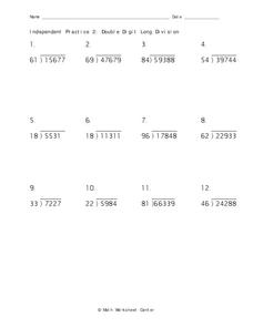7th division worksheet