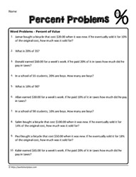 7th grade algebra word problems worksheet