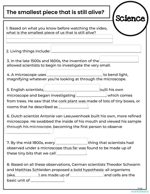 Natural science: interactive worksheets and online exercises ...