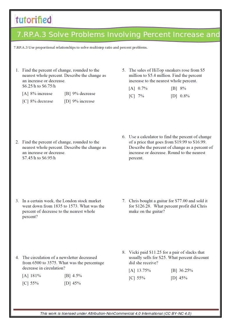 7th grade common core math worksheet pdf