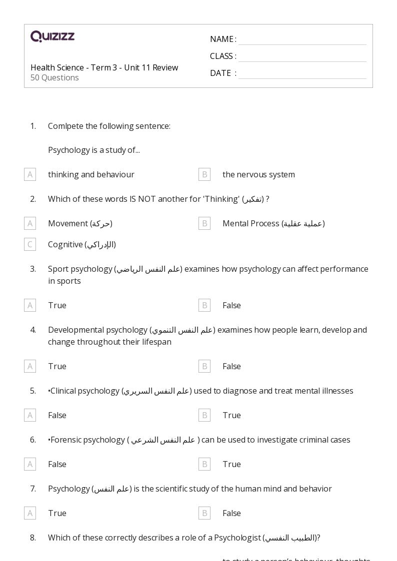 50+ Health Science worksheets for 7th Grade on Quizizz | Free ...