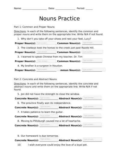 7th Grade English worksheets - Edform