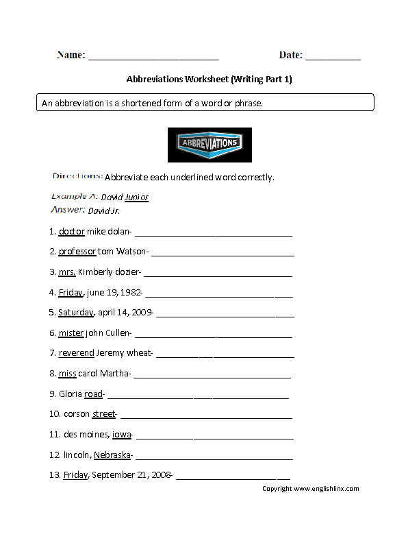 7th grade language arts worksheet with answers