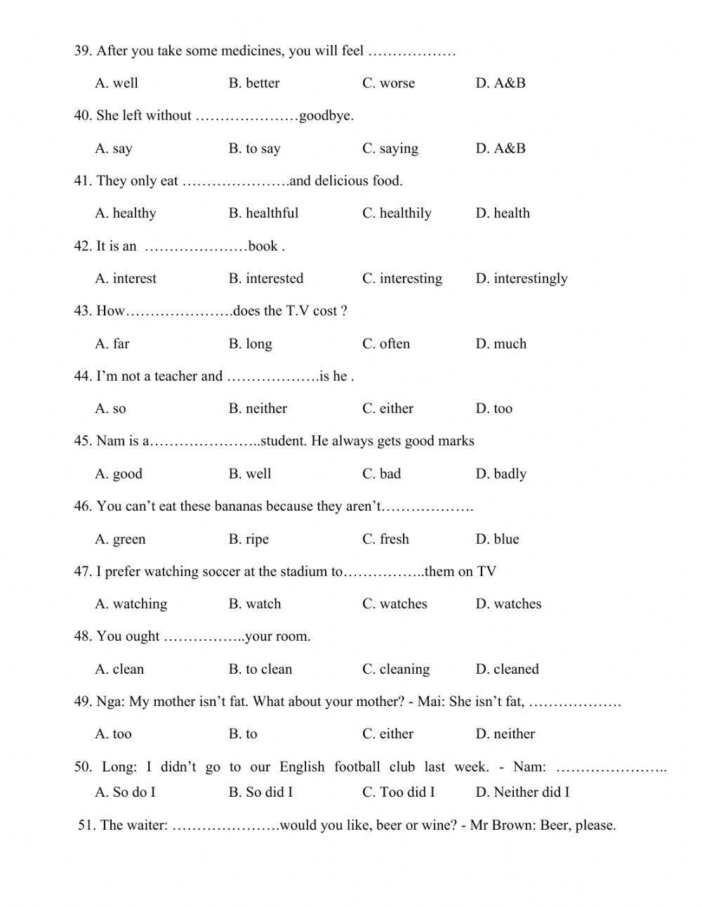 Grade 7 worksheet  