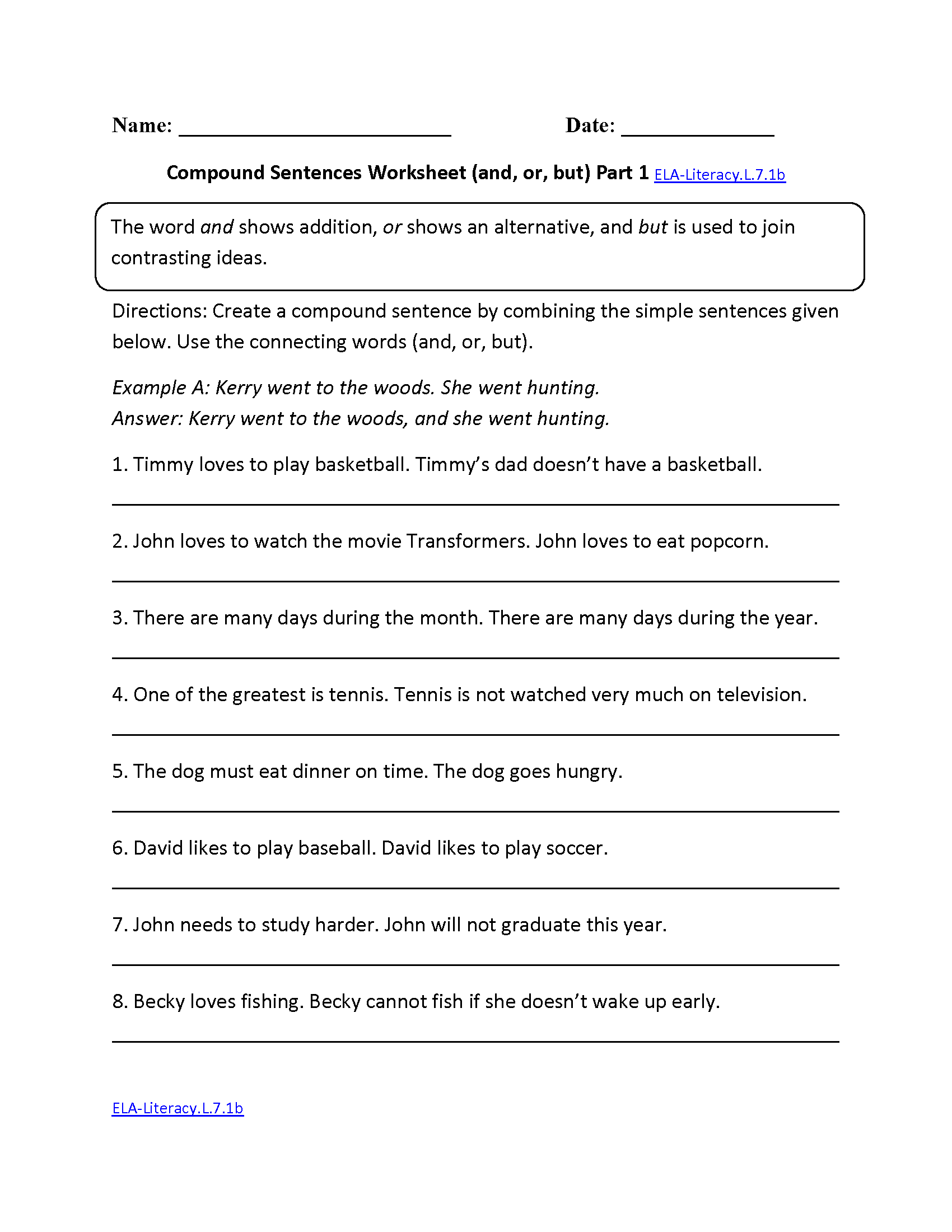 7th Grade Common Core | Language Worksheets