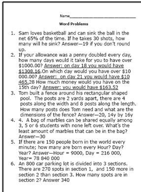 Printable 7th Grade Math Worksheets