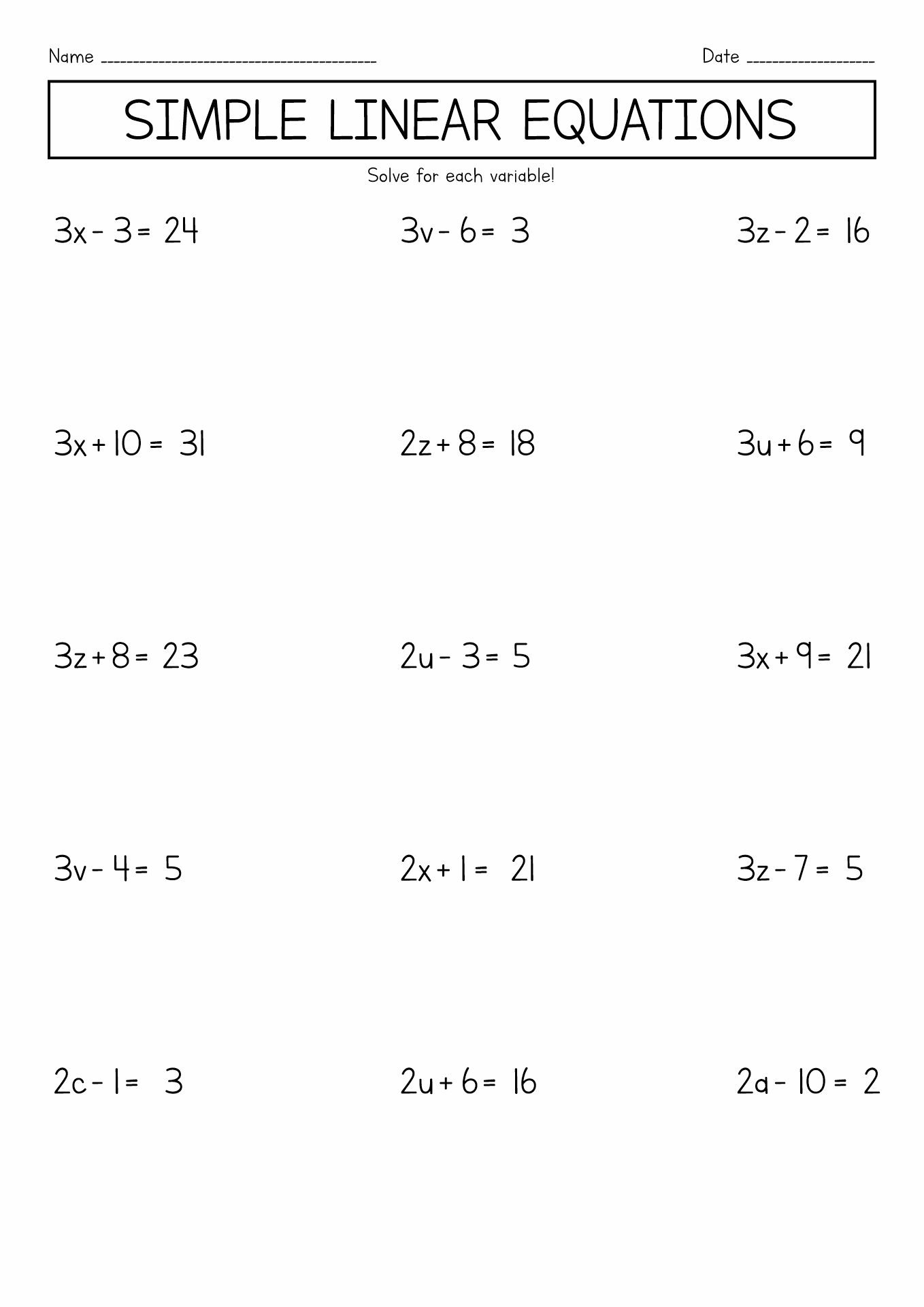 15 Pre-Algebra 7th Grade Math Worksheets - Free PDF at worksheeto.com