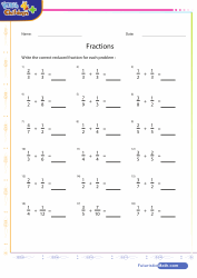 7th grade math worksheet fractions