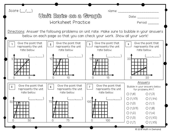 7th grade math worksheet with answers