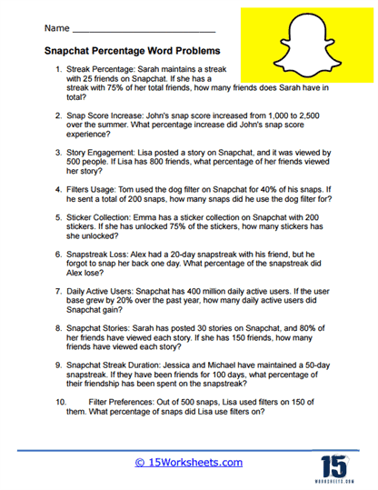 7th grade percent word problems worksheet