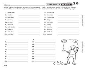 Proofreading For Spelling Errors Worksheet for 5th - 7th Grade ...