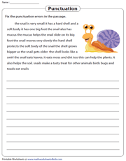 Punctuation Worksheets