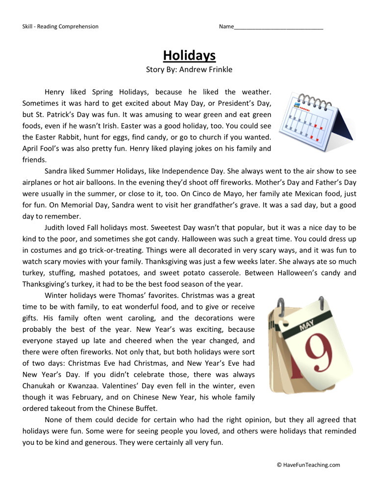 7th grade reading comprehension worksheet pdf