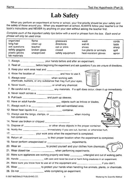 7th grade science worksheet free