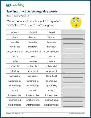 7th grade spelling worksheet free printable