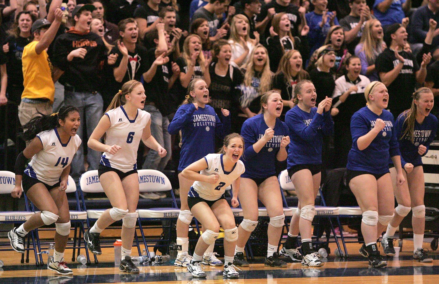 Seventh Grade Girls North Shore Volleyball Team - White and Blue Press