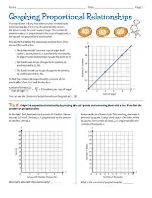 Graphing Proportional Relationships | Worksheet 