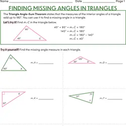 Printable 8.G.A.5 Worksheets 