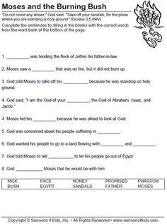 8th grade bible worksheet