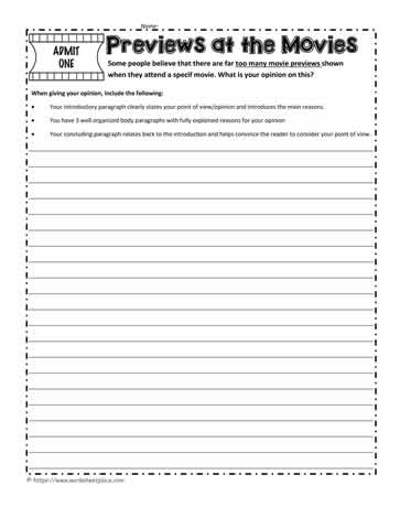 Opinions Wanted Please Worksheets