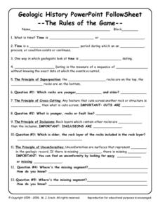 Geologic History PowerPoint Follow Sheet-The Rules of the Game ...