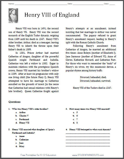8th grade history worksheet printable
