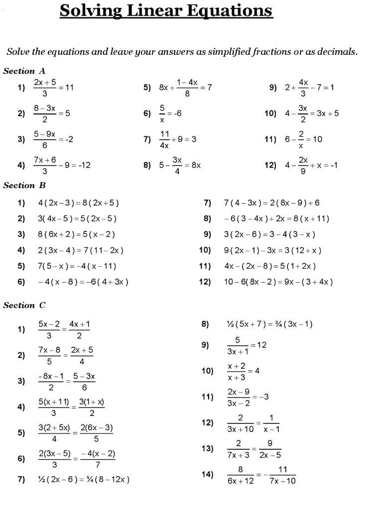 8th Grade Math Problems | Algebra worksheets, 8th grade math ...