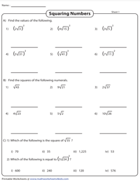 8th Grade Math Worksheets