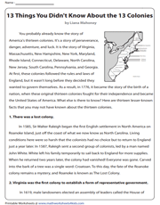 8th Grade Reading Comprehension Worksheets