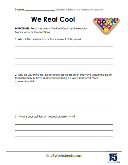 Grade 8 Reading Comprehension Worksheets