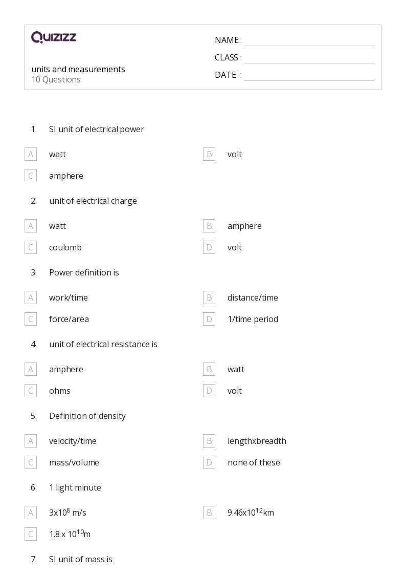 50+ Science worksheets for 8th Class on Quizizz | Free &  Printable