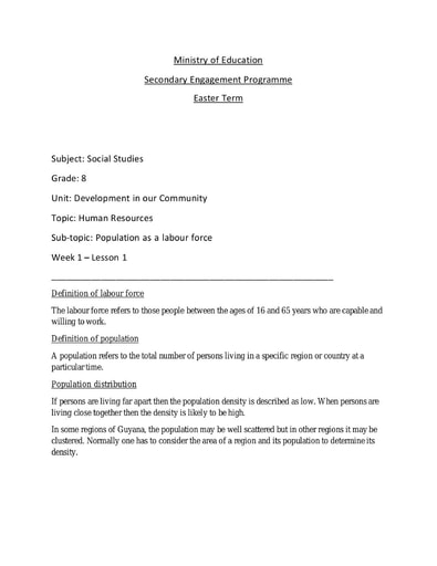 8th grade social studies worksheet with answers