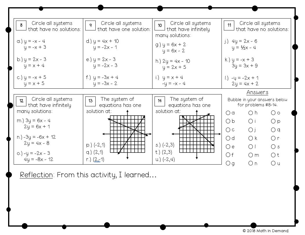 8th Grade Math Worksheets - Math in Demand