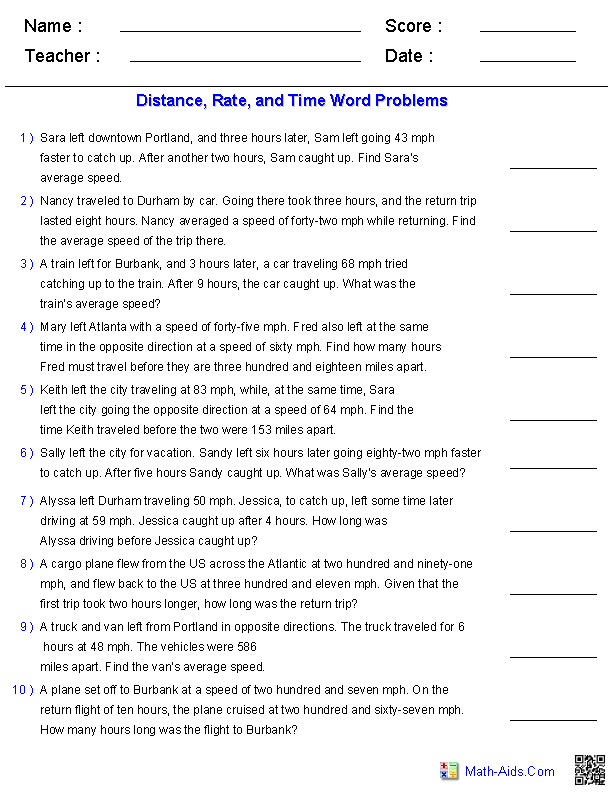 Algebra 1 Worksheets | Equations Worksheets
