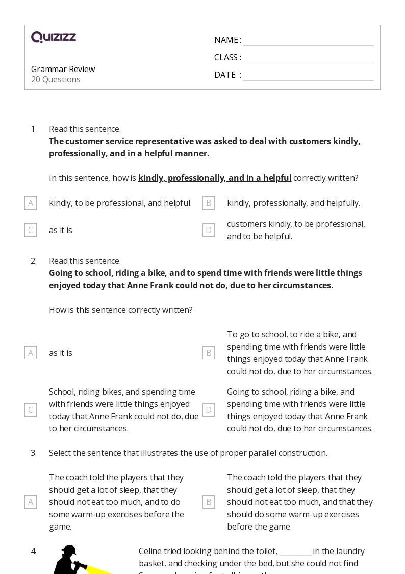 50  Grammar worksheets for 9th Grade on Quizizz Free Printable 50  Grammar worksheets for 9th Grade on Quizizz Free Printable