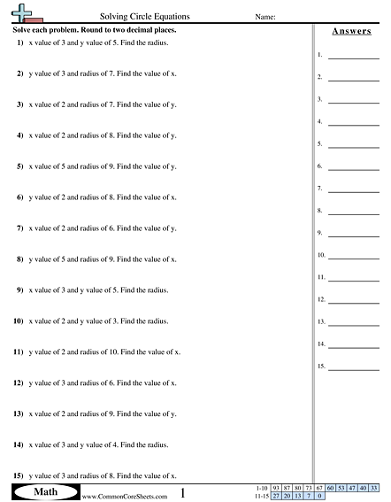 9th grade math algebra 1 worksheet