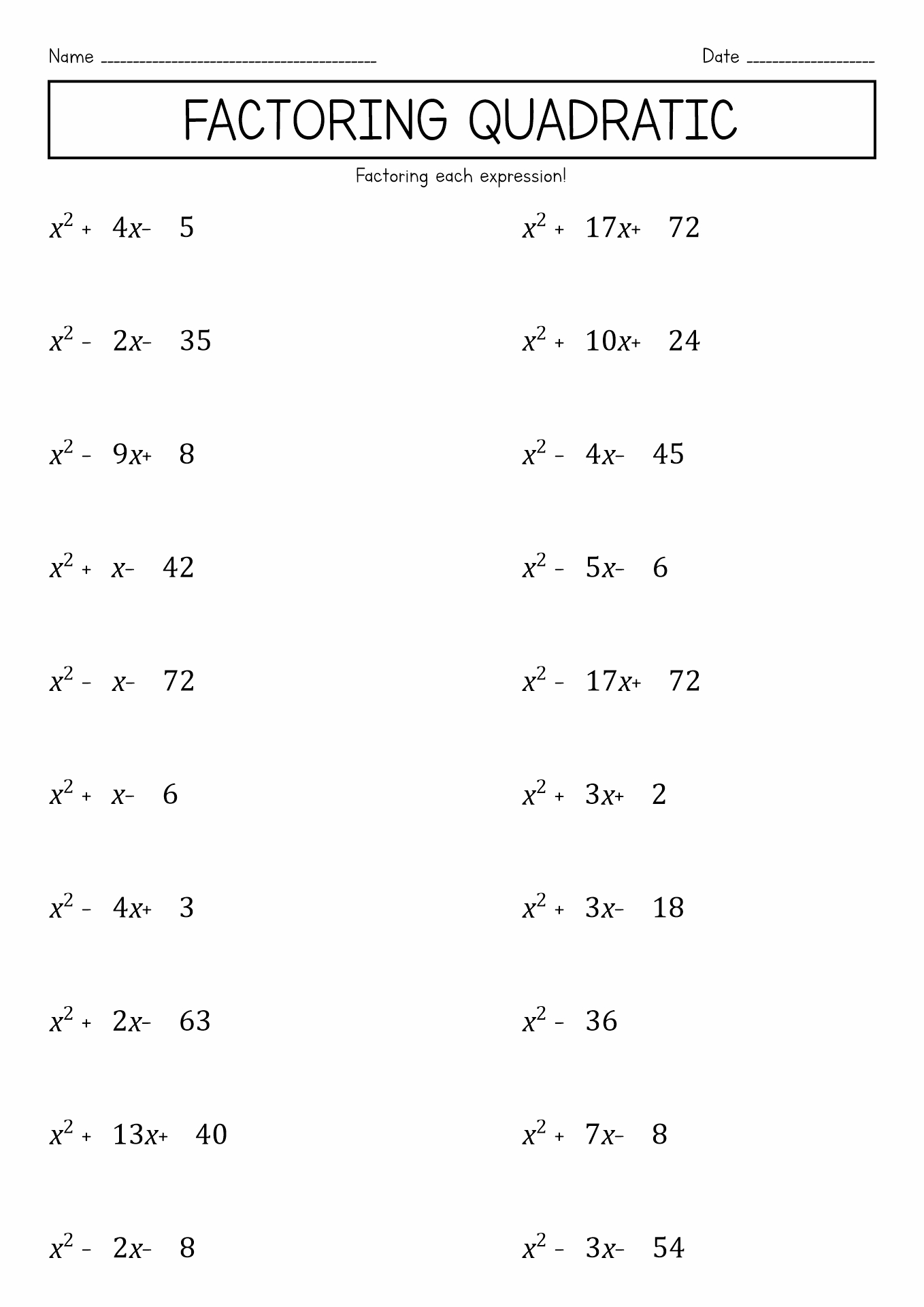 9th grade math worksheet pdf