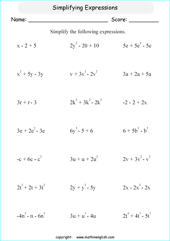 Printable primary math worksheet for math grades 1 to 6 based on ...