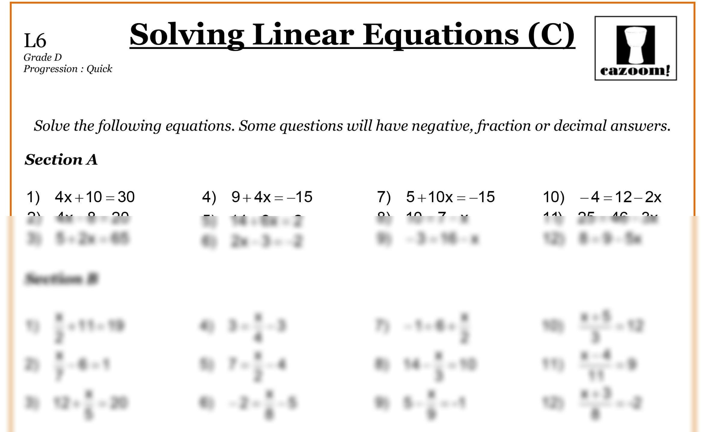 SOLUTION: Grade 9 math worksheets with answers - Studypool