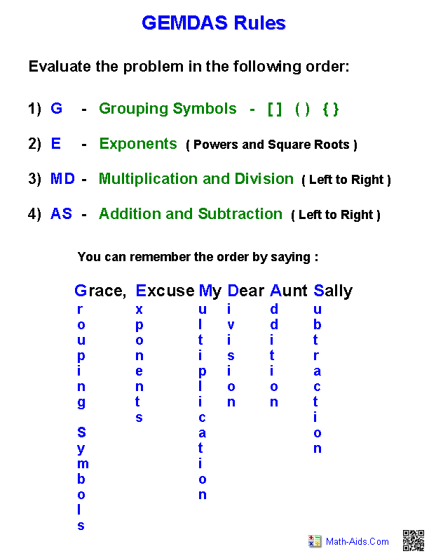Order of Operations Worksheets | Order of Operations Worksheets ...
