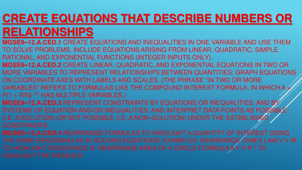GSE Algebra I unit 1 number sense - ppt download