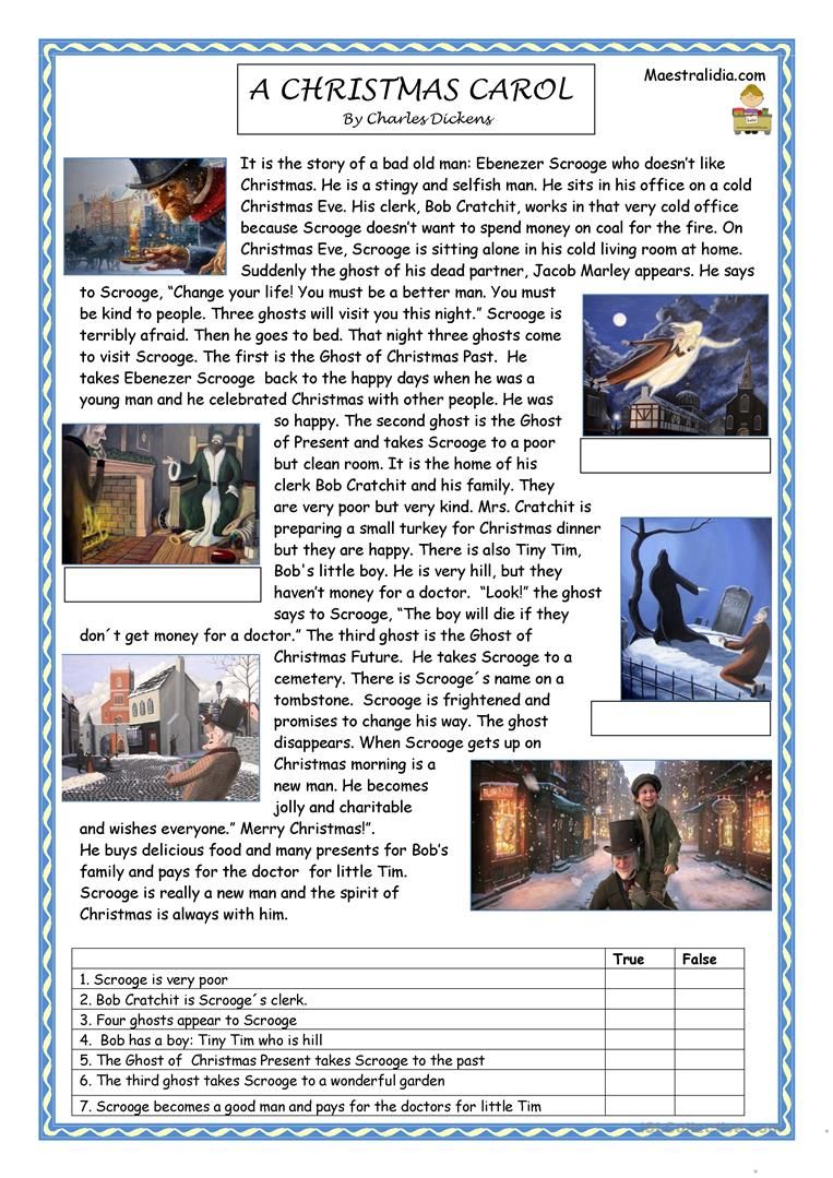A Christmas Carol | Christmas reading comprehension, Christmas ...