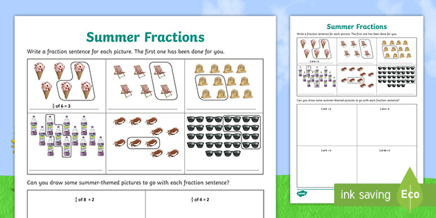a collection of fractions worksheet