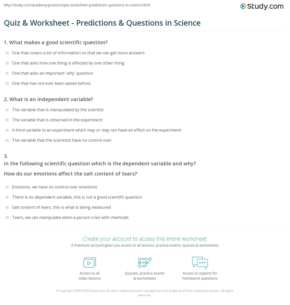 a good scientist can worksheet