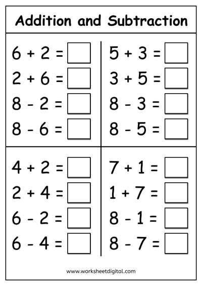 Math Worksheets - Worksheet Digital