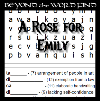 a rose for emily worksheet