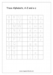 a to z alphabet tracing worksheet