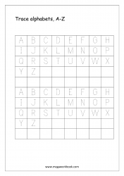 a to z tracing worksheet