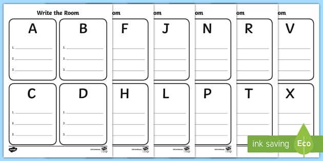 Write the Room A to Z Worksheet / Worksheet (teacher made)